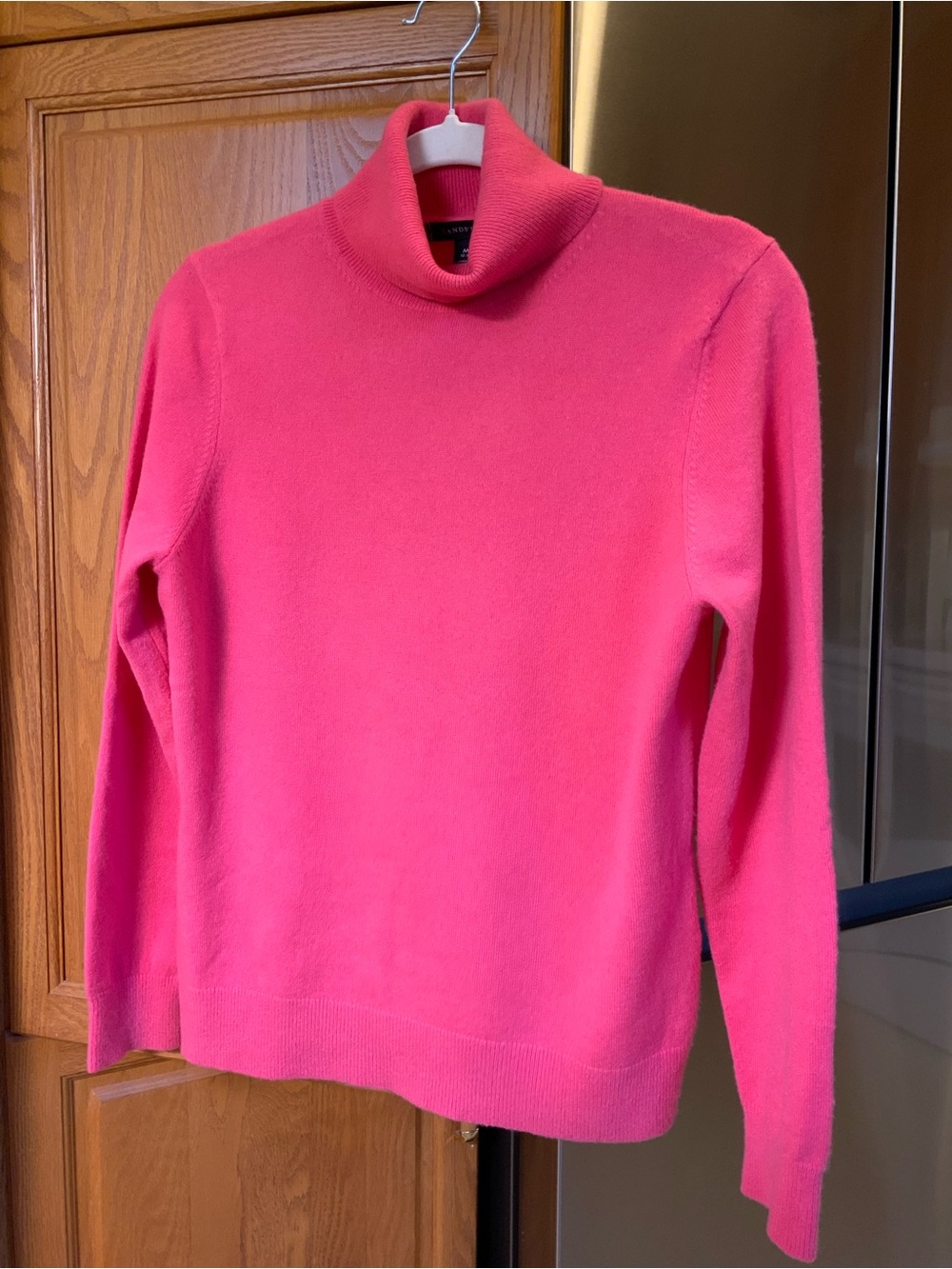 Lands' End Pink Cashmere Turtleneck Sweater GUC US M